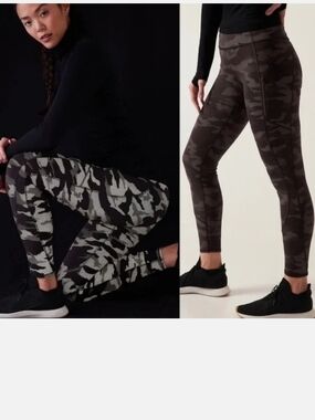 Athleta Rainier Reflective Leggings – Camo XS